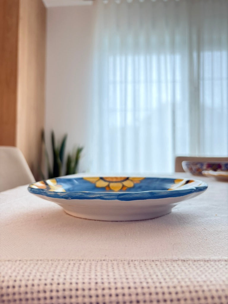 Girasole Plate Set of 4 | Italian Hand-Painted Sunflower Ceramic | Amalfi Coast