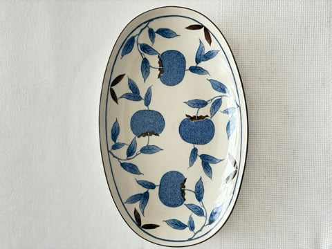 Indigo Plate Set of 2 | Hand-Painted Blue Floral Ceramic Plate | Artisan Tableware