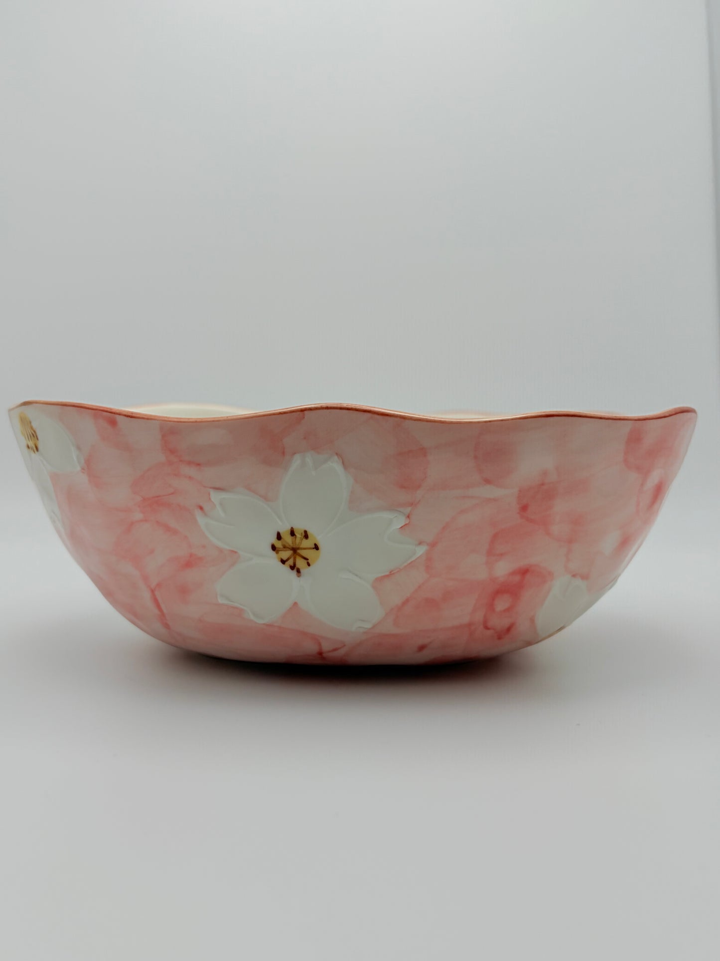 Verona Oval Salad Bowl Set Of 4| Hand-Painted Korean-Inspired Ceramic Bowl
