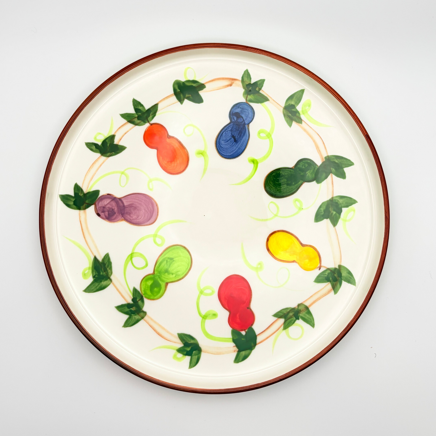 Valentina Set of 4 | Hand-Painted Floral Ceramic | 2 Plates & 2 Bowls | Artisan Tableware