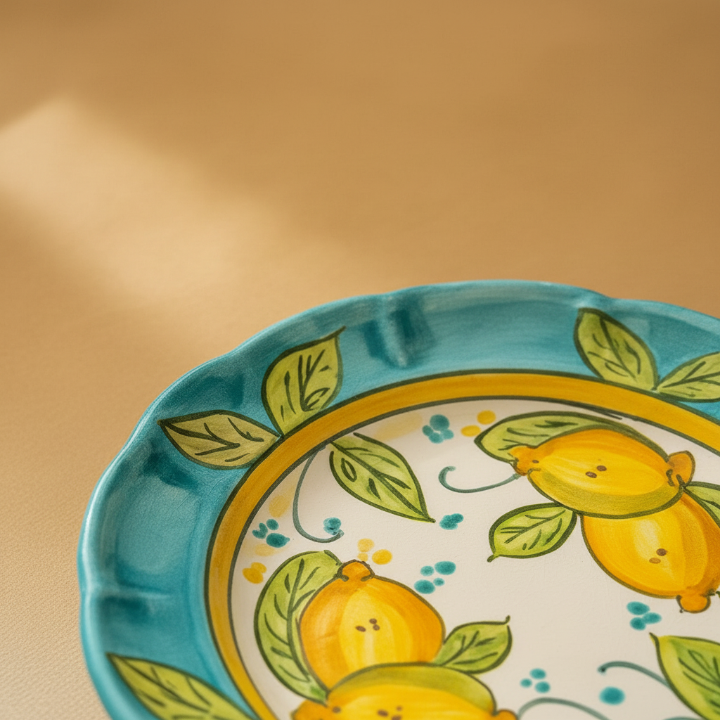 Lido Plate Set of 4 | Italian Hand-Painted Ceramic | Amalfi Coast Tableware