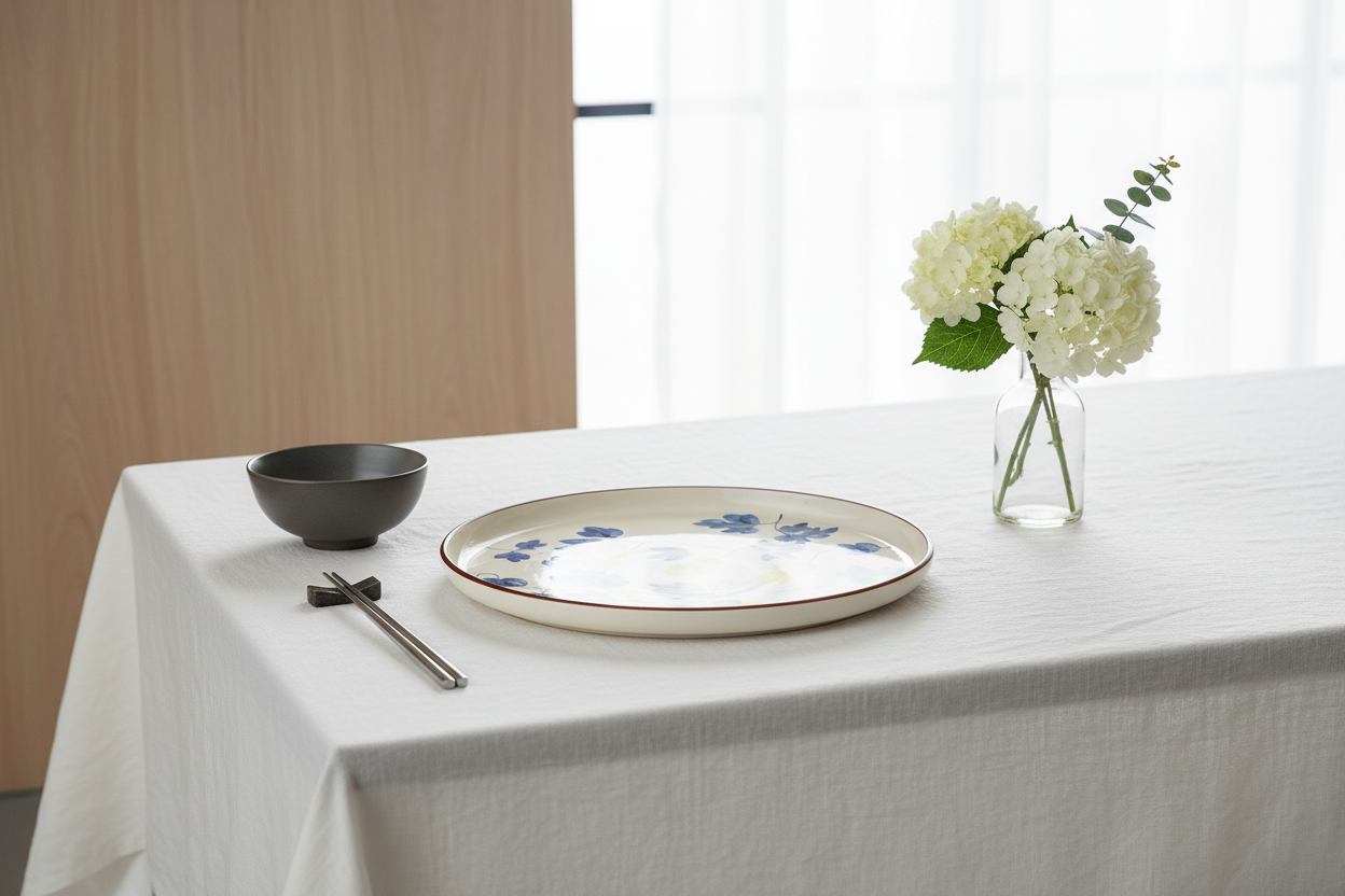 Serena Plate set of 4 | Hand-Painted Elegant Ceramic Plate | Premium Tableware
