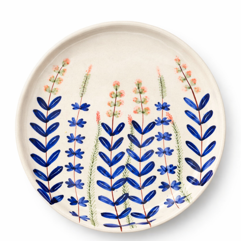 Bloom Plate Set of 4 | Hand-Painted Floral Ceramic Plate | Artisan Tableware