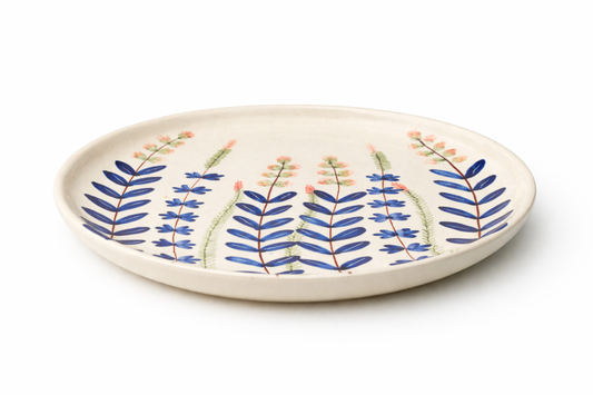 Bloom Plate Set of 4 | Hand-Painted Floral Ceramic Plate | Artisan Tableware