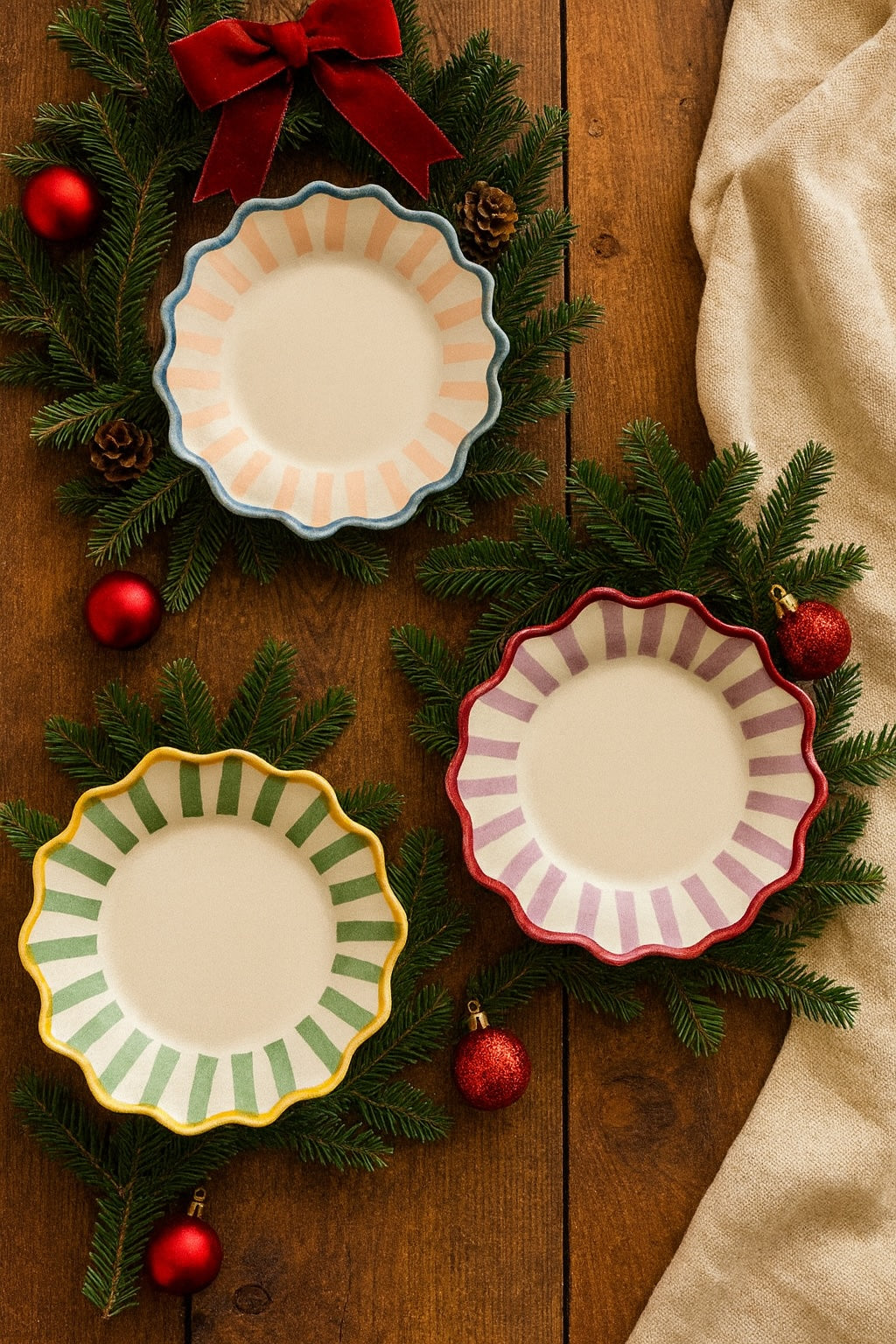 Alma Collection Ceramic Dinnerware Set of 3 – Premium Bundle | Table Bella