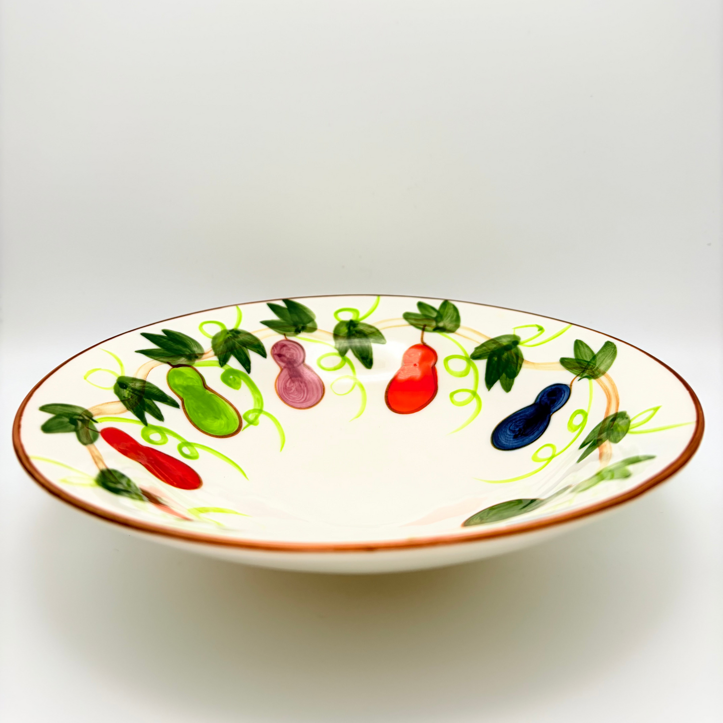 Valentina Set of 4 | Hand-Painted Floral Ceramic | 2 Plates & 2 Bowls | Artisan Tableware