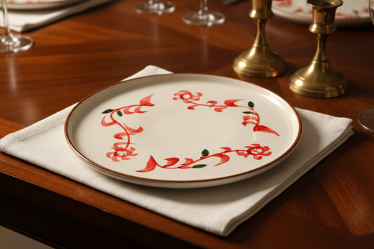 Era Plate |Set of 4 Hand-Painted Artisan Ceramic Plate | Premium Tableware