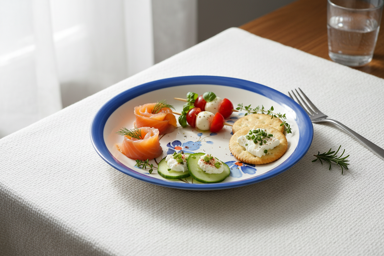 Iris Plate Set Of 4 | Hand-Painted Floral Ceramic Plate | Artisan Tableware