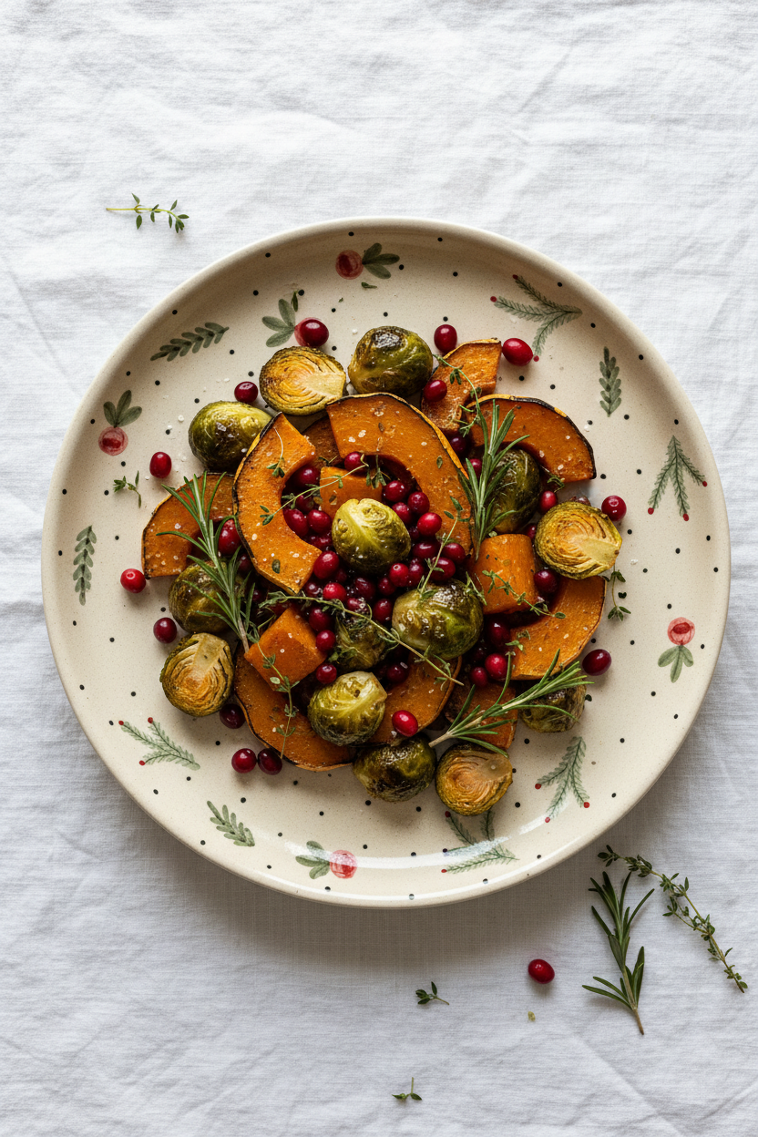 Winterberry Plate Set Of 4 | Hand-Painted Holiday Ceramic Plate | Festive Tableware